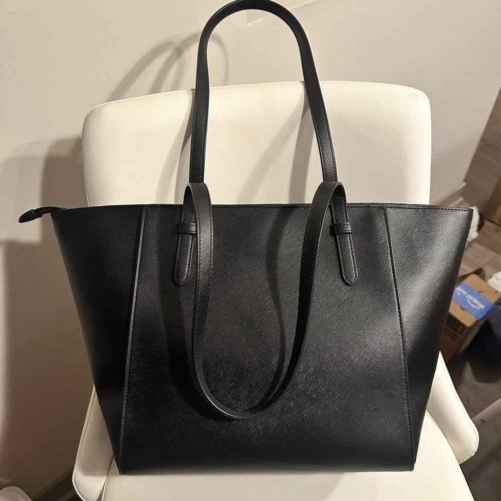 Kate Spade Black Saffiano Leather Tote Bag — Work, Laptop & Everyday Purse